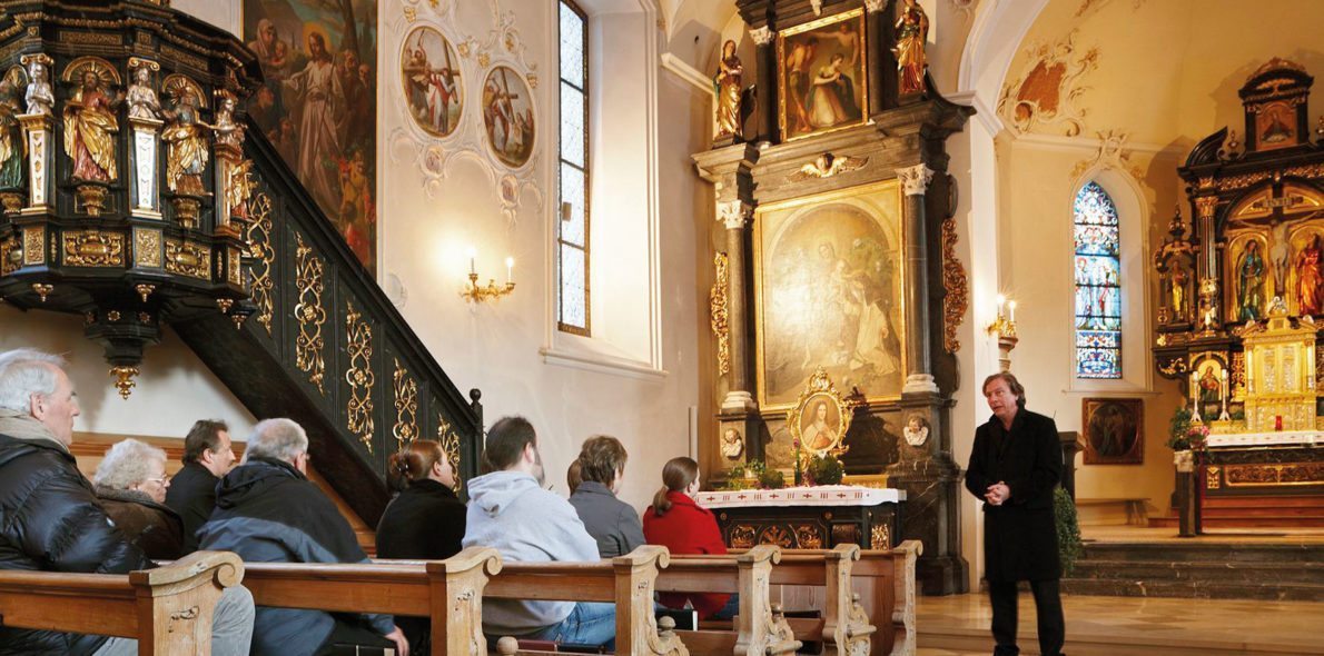 Kirchenführung Orgelmusik Pfarrkirche Au Krone